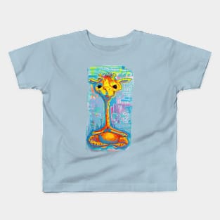 Meditating giraffe Kids T-Shirt